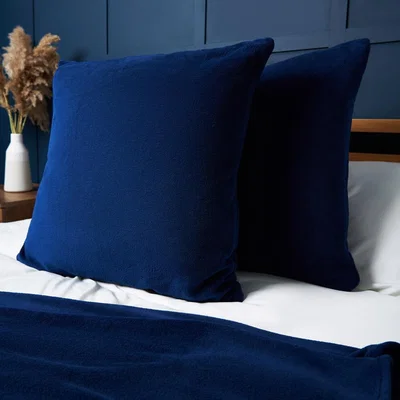 BHS.com Large Microfleece Cushion, Navy