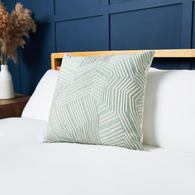 BHS.com Luxury Chevron Cushion with Velvet, Sage