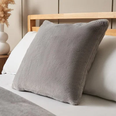 BHS.com Faux Fur Cushion, Grey