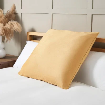 BHS.com Large Velour Piped Cushion, Ochre
