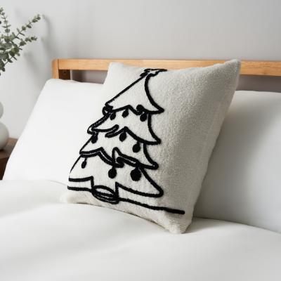 BHS.com Christmas Tree Tufted Cushion, Natural