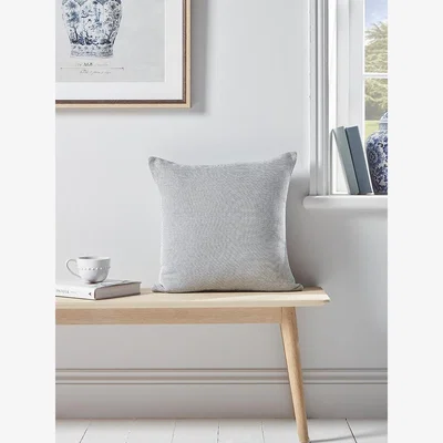 Cox and Cox Blue and White Dash Cushion Cover