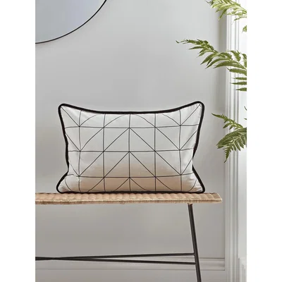 Cox and Cox Monochrome Piped Cushion