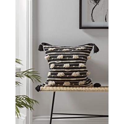 Cox and Cox Black Tufted Cushion