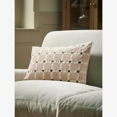 Cox and Cox Lola Velvet Cushion - Taupe