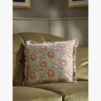 Cox and Cox Naladhu Cushion - Burnt Orange