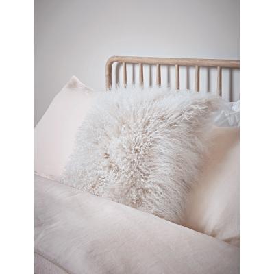 Cox and Cox Tibetan Sheepskin Cushion - Ivory