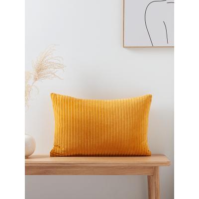Cox and Cox Corduroy Textured Cushion - Mustard