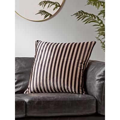 Cox and Cox NEW Black & Gold Striped Cushion