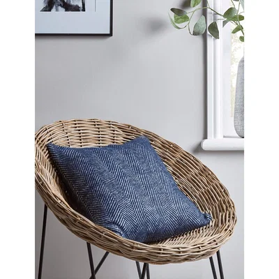 Cox and Cox Soft Wool Cushion - Navy