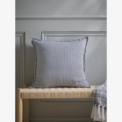 Cox and Cox French Blue Striped Cushion