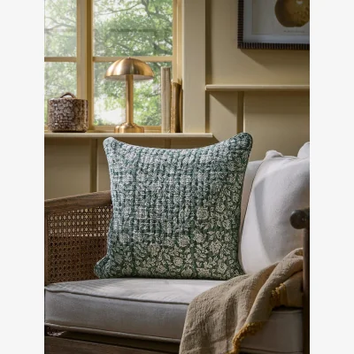 Cox and Cox Collette Cushion - Sage