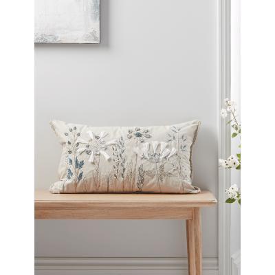 Cox and Cox Embroidered Flowers Cushion