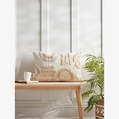 Cox and Cox Cream & Natural Tufted Cushion