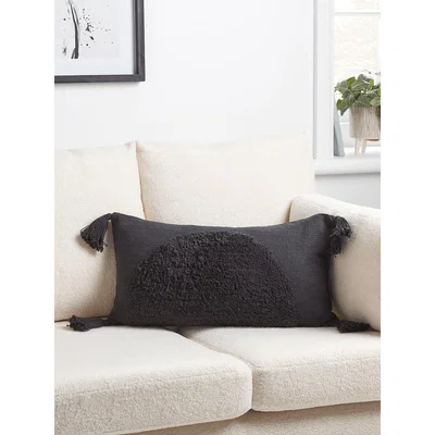 Cox and Cox Textured Sun Cushion - Black