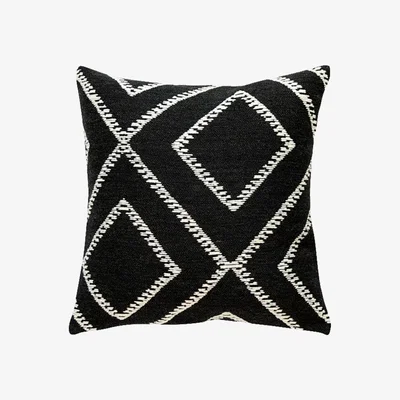 Cult Furniture Diamond Woven Cushion, Monochrome