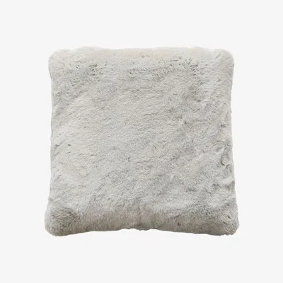 Cult Furniture Soft Faux Fur Cushion, Light Grey