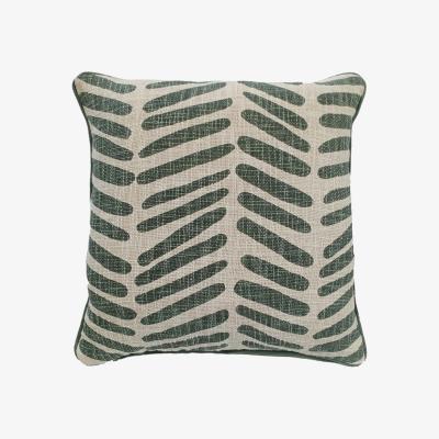 Cult Furniture Graphic Lines Print Cushion, Muted Green