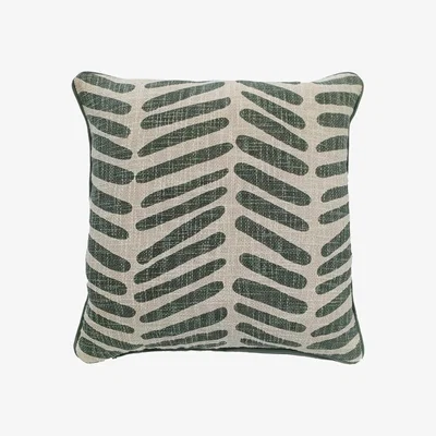 Cult Furniture Graphic Lines Print Cushion, Muted Green