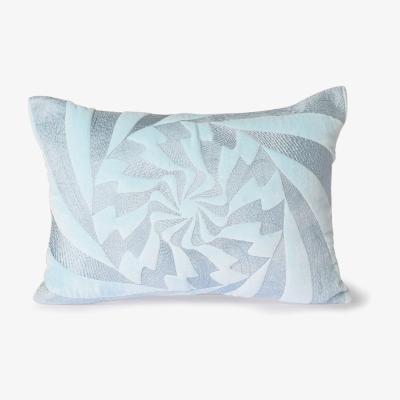 Cult Furniture HKliving Graphic Embroidered Cushion, Ice Blue