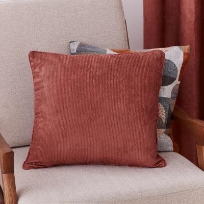Dunelm Elements Cord Cushion Orange Umber