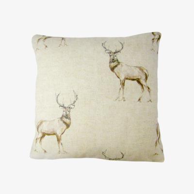 Dunelm Stag Print Cushion Cover Cream