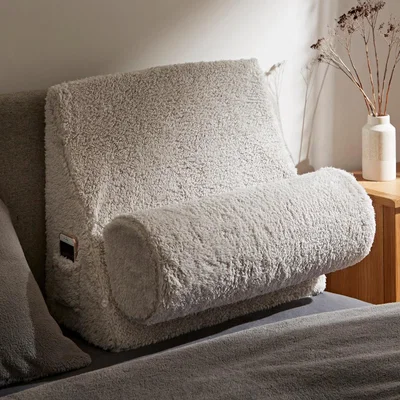 Dunelm Wedge Lumbar Support Cushion Light Grey
