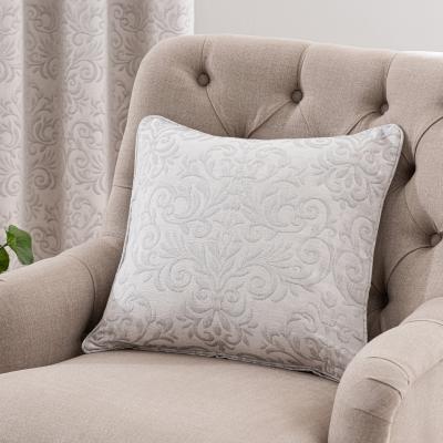 Dunelm Washed Damask Cushion Natural