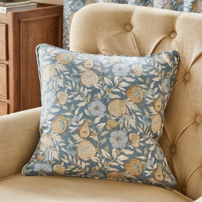 Dunelm Orchard Fruits Square Cushion Blue