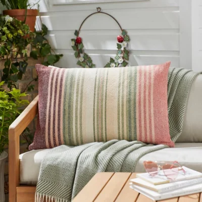 Dunelm Spring Garden Striped Outdoor Cushion