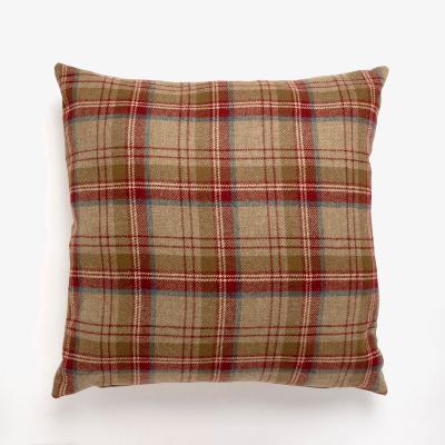 Dunelm Tweed Woven Cushion Red