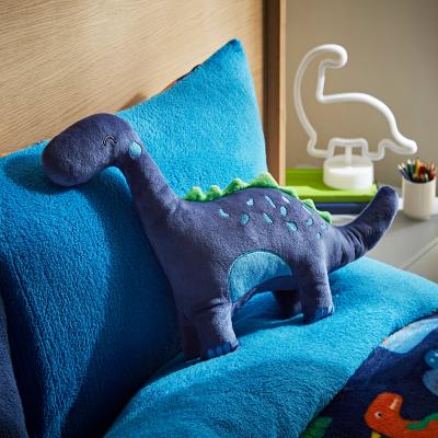 Dunelm Dinosaur Plush Cushion Blue