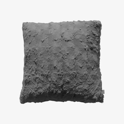Dunelm Stamford Fur Cushion Gunmetal (Grey)
