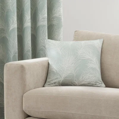 Dunelm Feathers Duck Egg Cushion Duck Egg (Blue)