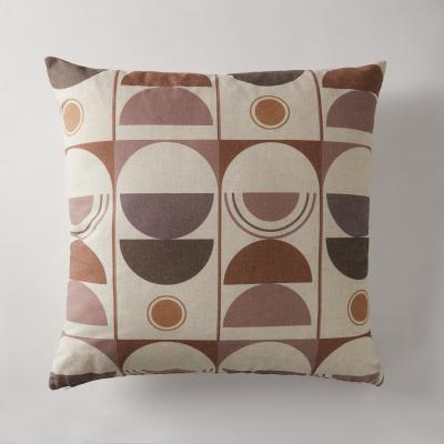 Dunelm Bauhaus Style Multi-Coloured Cushion Purple, Yellow and Brown