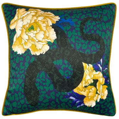 Dunelm Furn. Serpentine Cushion Green/Yellow