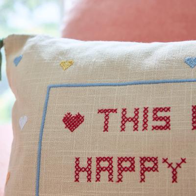 Dunelm This is my happy Place Hearts Rectangular Cushion