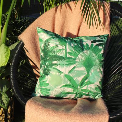 Dunelm Malaysian Palm Outdoor Cushion Green