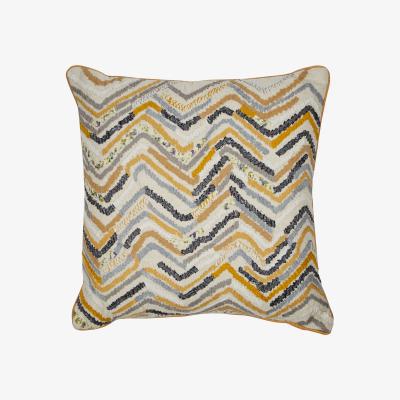 Dunelm Tangier Embellished Ochre Cushion Yellow