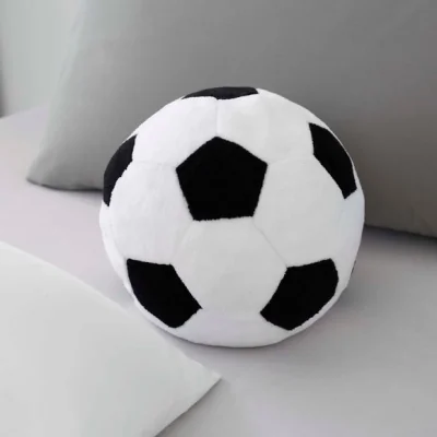 Dunelm Football Striker 3D Cushion Black / White