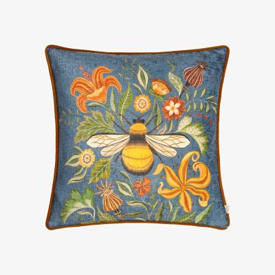 Dunelm Evans Lichfield Bee Square Cushion Blue