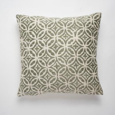 Dunelm Textured Geometric Sage Cushion Sage