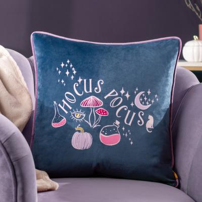 Dunelm furn. Hocus Pocus Square Cushion Navy
