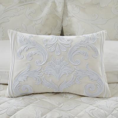 Dunelm Dorma Acanthus Embroidered Cream Cushion Cream