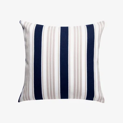 Dunelm Princeton Navy Cushion Cover Navy Blue and White