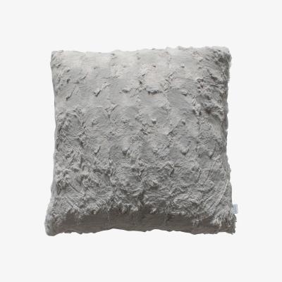 Dunelm Stamford Faux Fur Cushion Grey