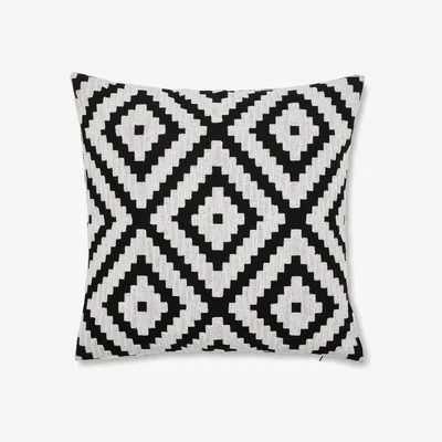 Dunelm Geo Jewel Black And White Cushion Cover Black and White