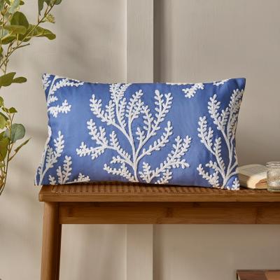 Dunelm Catherine Lansfield Coral Leaf Cushion