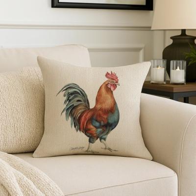 Dunelm Christine Varley Cockerel Square Cushion