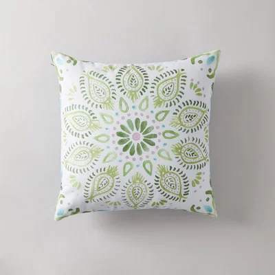 Dunelm Azami Green Placement Cushion Green, Blue and White